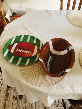 Football serving trays